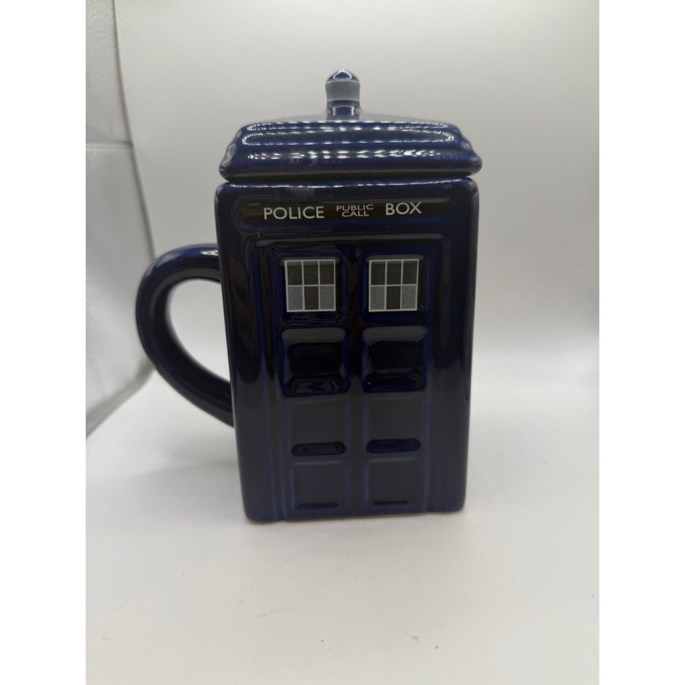 Zeon Blue Doctor Who TARDIS Ceramic Mug with Lid One Size